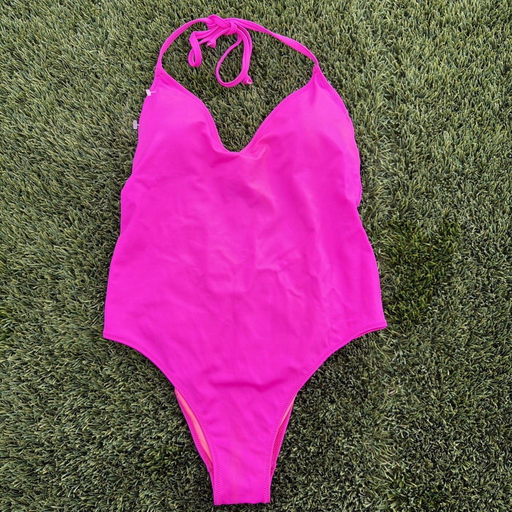 Victorias Secret Pink One Piece Women's Swimsuit Hot Pink Size Small